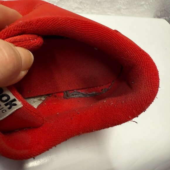 Reebok Princess Classic J95025 Sneakers US 11 Techy Red Leather Athletic Shoes - Picture 15 of 16